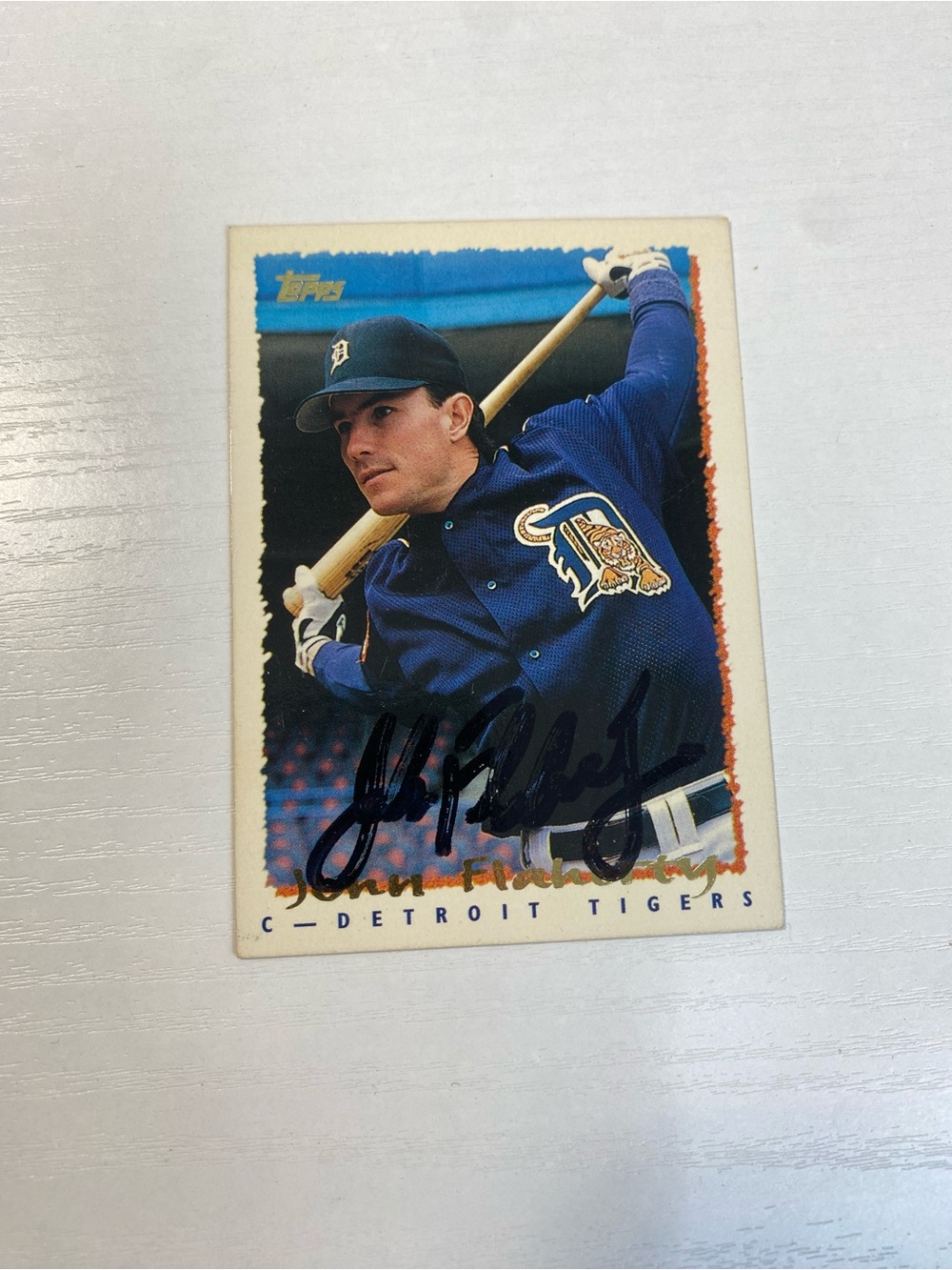 John Flaherty Topps Autographed Baseball Card
